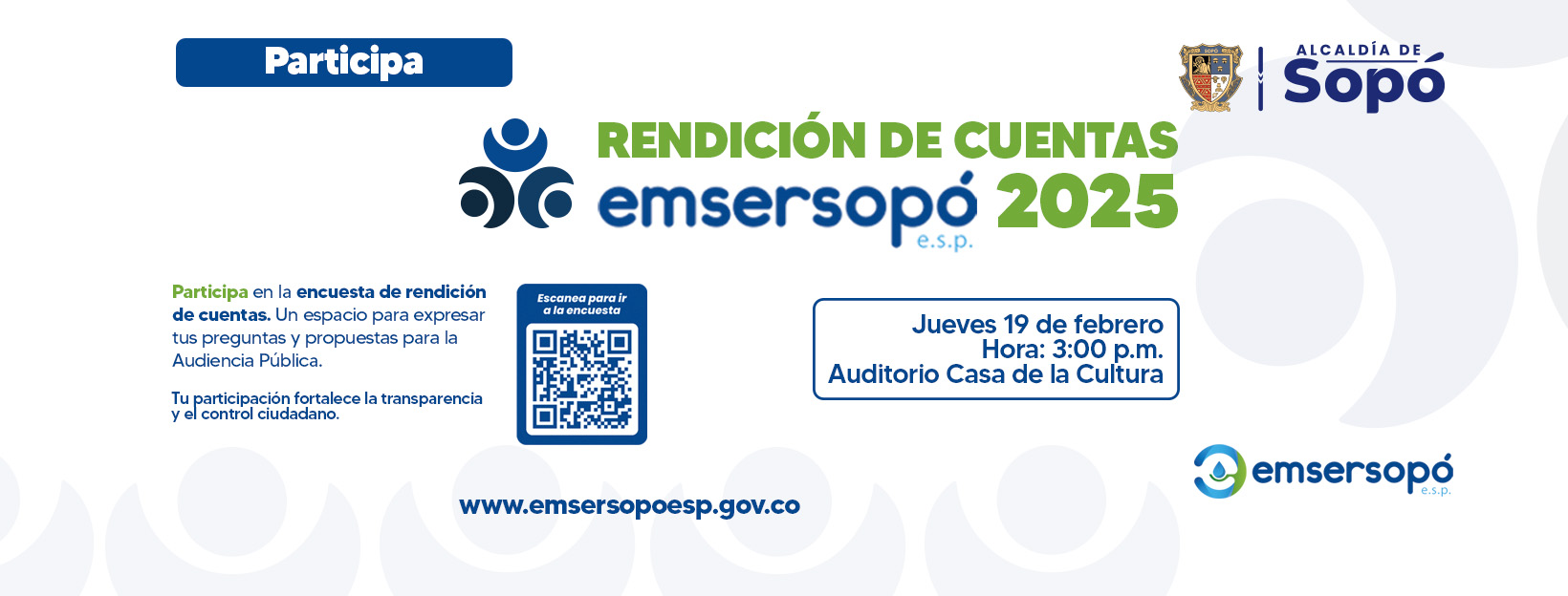 Convocatoria Rendición de Cuentas Emsersopó